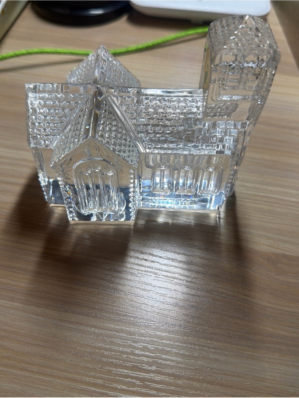 Waterford Crystal Lismore Village Church Figurine Desk Paperweight